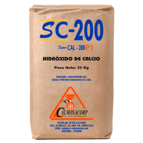 super cal 200 P1 hidroxido de calcio calmosacorp guayaquil ecuador